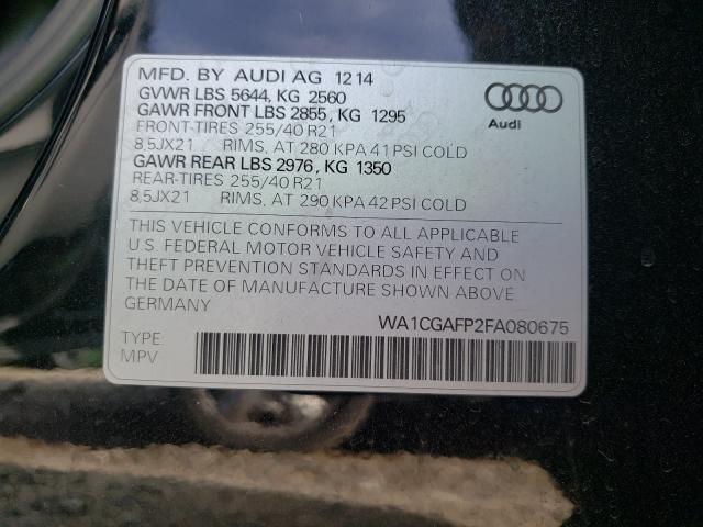 Photo 9 VIN: WA1CGAFP2FA080675 - AUDI SQ5 PREMIU 