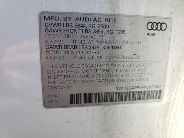 Photo 9 VIN: WA1CGAFP5FA093162 - AUDI SQ5 PREMIU 