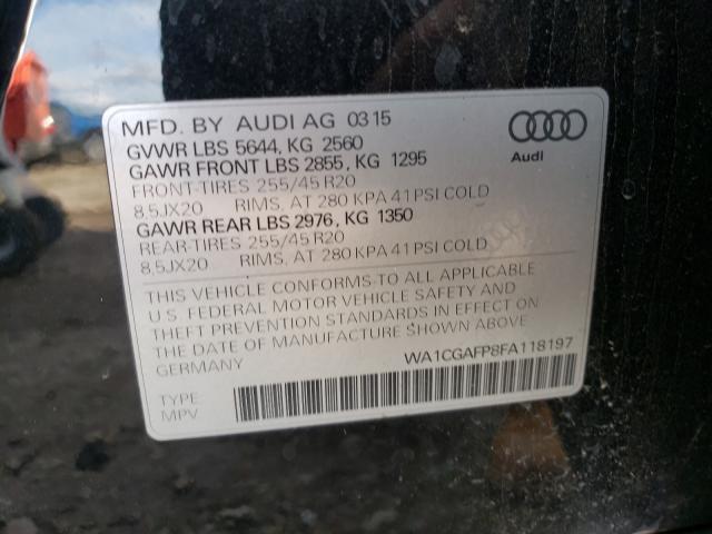 Photo 9 VIN: WA1CGAFP8FA118197 - AUDI SQ5 PREMIU 