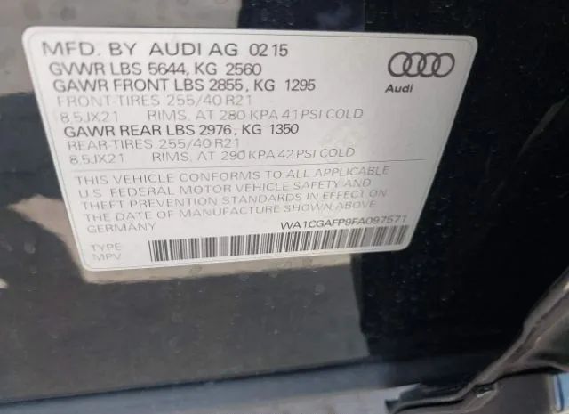 Photo 8 VIN: WA1CGAFP9FA097571 - AUDI SQ5 