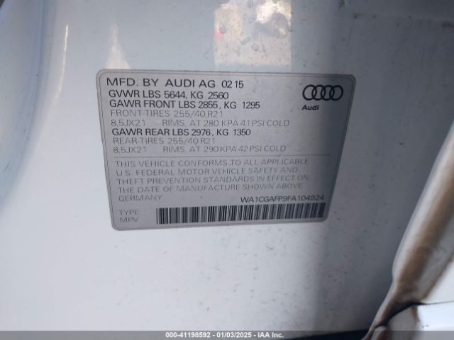 Photo 8 VIN: WA1CGAFP9FA104924 - AUDI SQ5 