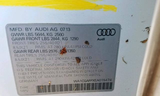 Photo 9 VIN: WA1CGAFPXEA015474 - AUDI SQ5 