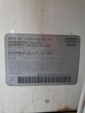 Photo 11 VIN: WA1CKAFP0AA074476 - AUDI Q5 PREMIUM 