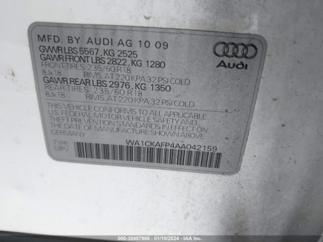 Photo 8 VIN: WA1CKAFP4AA042159 - AUDI Q5 