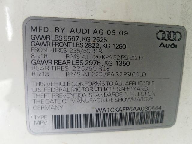 Photo 9 VIN: WA1CKAFP6AA030644 - AUDI Q5 PREMIUM 