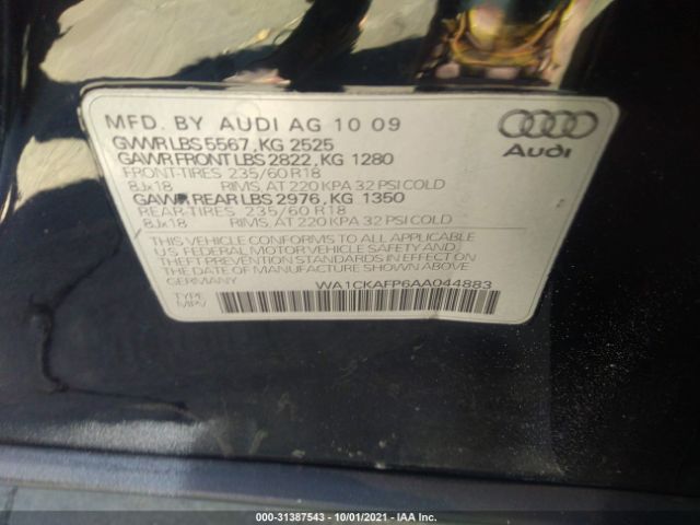 Photo 8 VIN: WA1CKAFP6AA044883 - AUDI Q5 