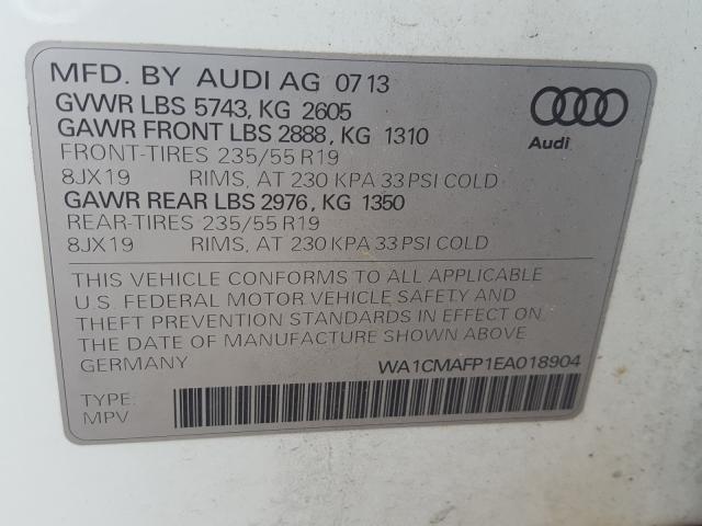 Photo 9 VIN: WA1CMAFP1EA018904 - AUDI Q5 TDI PRE 