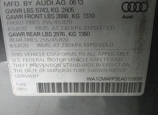 Photo 8 VIN: WA1CMAFP3EA010996 - AUDI Q5 