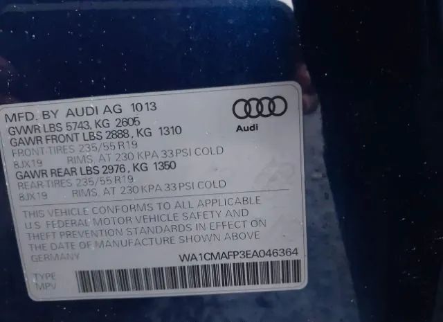 Photo 8 VIN: WA1CMAFP3EA046364 - AUDI Q5 