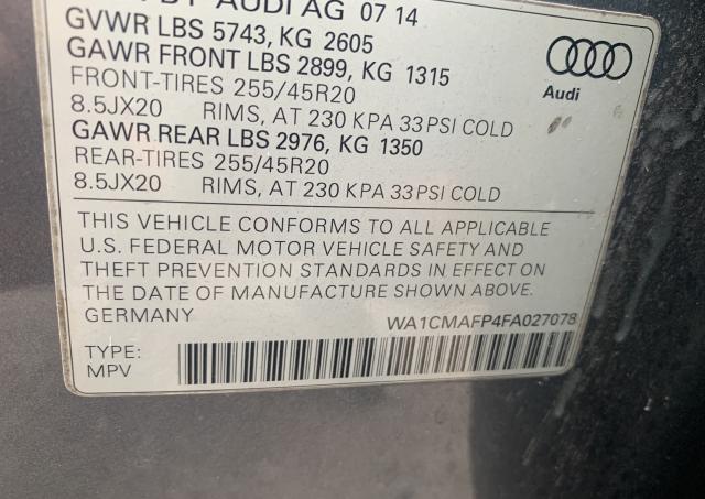 Photo 9 VIN: WA1CMAFP4FA027078 - AUDI Q5 