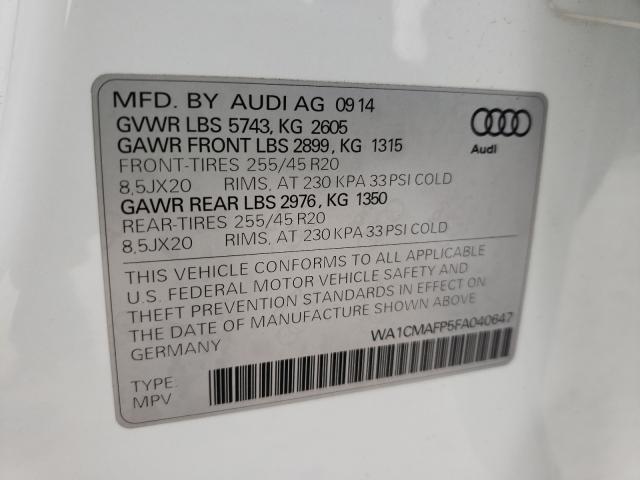 Photo 9 VIN: WA1CMAFP5FA040647 - AUDI Q5 TDI PRE 