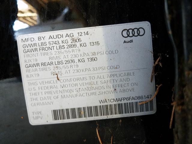 Photo 9 VIN: WA1CMAFP6FA086147 - AUDI Q5 TDI PRE 