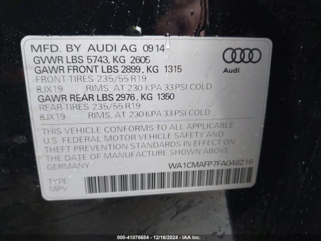 Photo 8 VIN: WA1CMAFP7FA048216 - AUDI Q5 