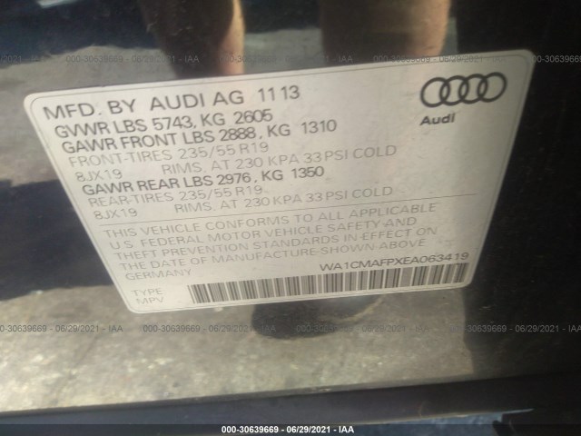 Photo 8 VIN: WA1CMAFPXEA063419 - AUDI Q5 