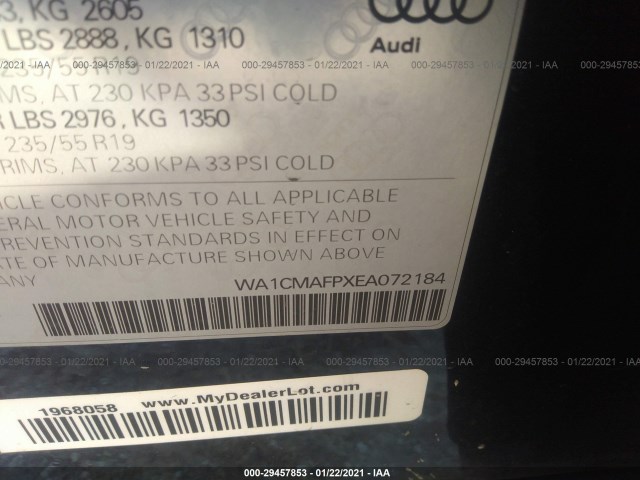 Photo 8 VIN: WA1CMAFPXEA072184 - AUDI Q5 