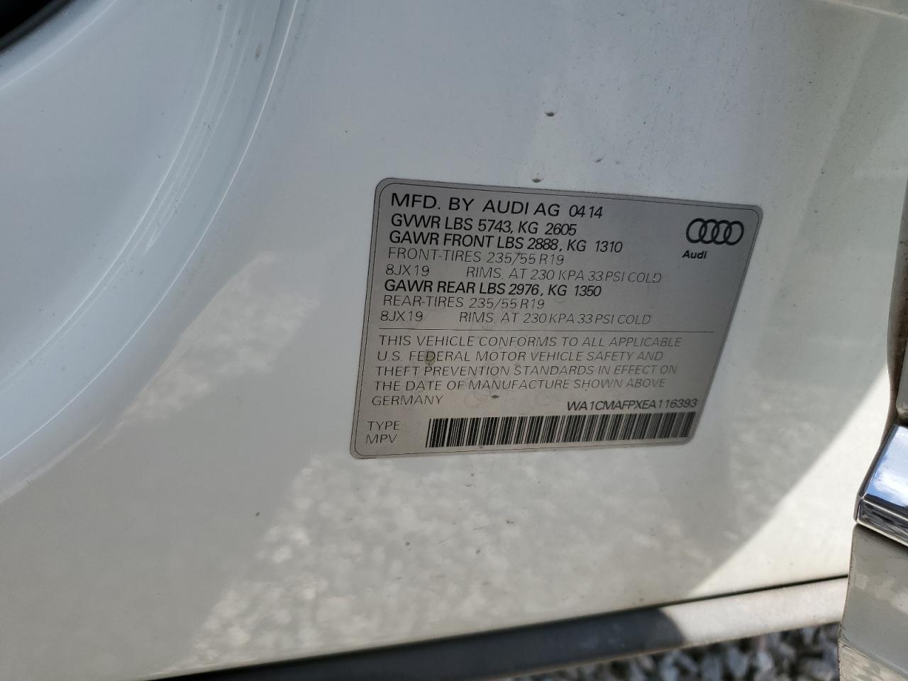 Photo 13 VIN: WA1CMAFPXEA116393 - AUDI Q5 