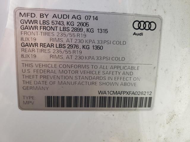 Photo 11 VIN: WA1CMAFPXFA026212 - AUDI Q5 