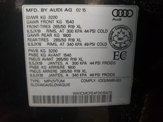 Photo 9 VIN: WA1CMCFE4FD015473 - AUDI Q7 