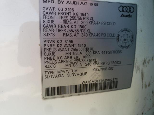 Photo 11 VIN: WA1CMDFE9AD002376 - AUDI Q7 PREMIUM 