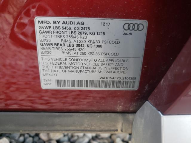 Photo 9 VIN: WA1CNAFY0J2104358 - AUDI Q5 