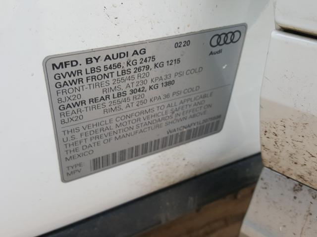 Photo 9 VIN: WA1CNAFY1L2075598 - AUDI Q5 PRESTIG 