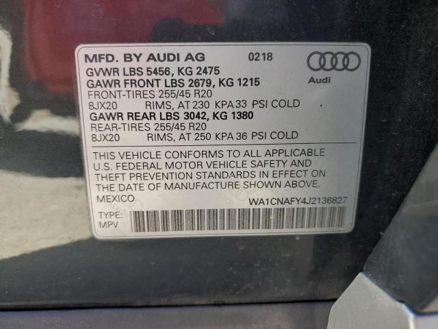 Photo 12 VIN: WA1CNAFY4J2136827 - AUDI Q5 PRESTIG 