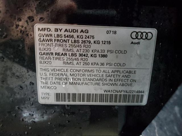 Photo 12 VIN: WA1CNAFY4J2214944 - AUDI Q5 PRESTIG 