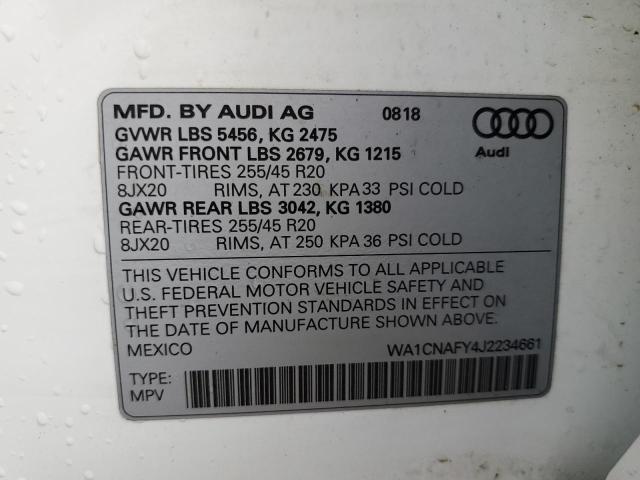 Photo 9 VIN: WA1CNAFY4J2234661 - AUDI Q5 PRESTIG 