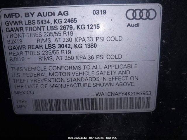 Photo 8 VIN: WA1CNAFY4K2083953 - AUDI Q5 