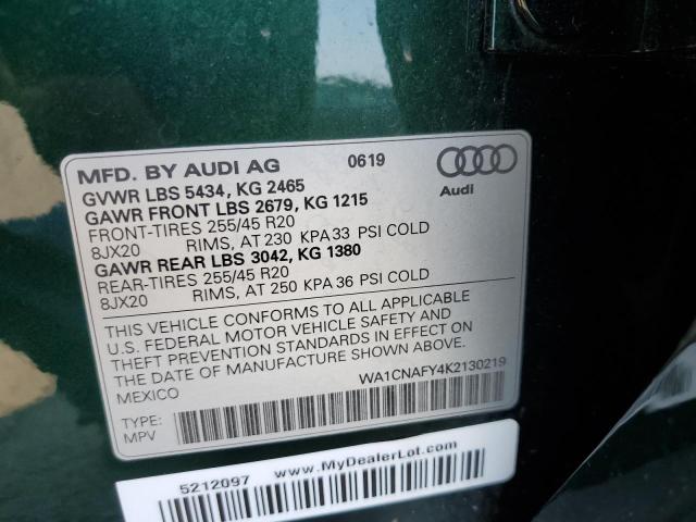 Photo 9 VIN: WA1CNAFY4K2130219 - AUDI Q5 PRESTIG 