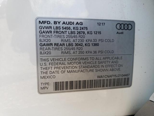 Photo 9 VIN: WA1CNAFY5J2104467 - AUDI Q5 PRESTIG 