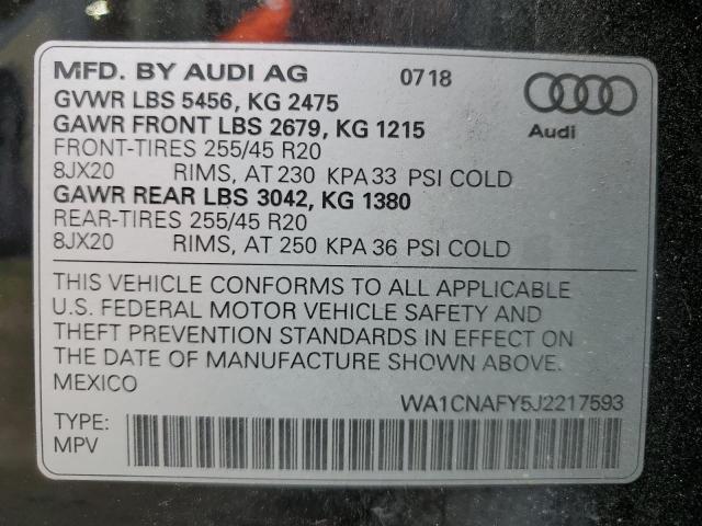 Photo 13 VIN: WA1CNAFY5J2217593 - AUDI Q5 PRESTIG 