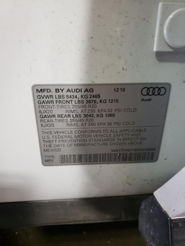 Photo 9 VIN: WA1CNAFY5K2033658 - AUDI Q5 PRESTIG 