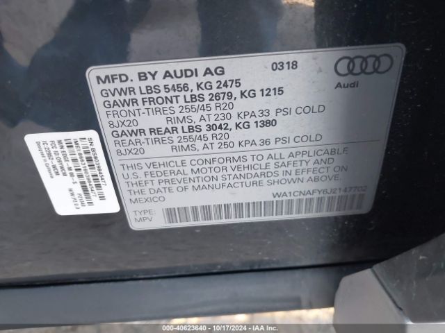 Photo 8 VIN: WA1CNAFY6J2147702 - AUDI Q5 