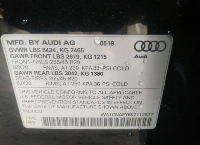 Photo 8 VIN: WA1CNAFY6K2112627 - AUDI Q5 