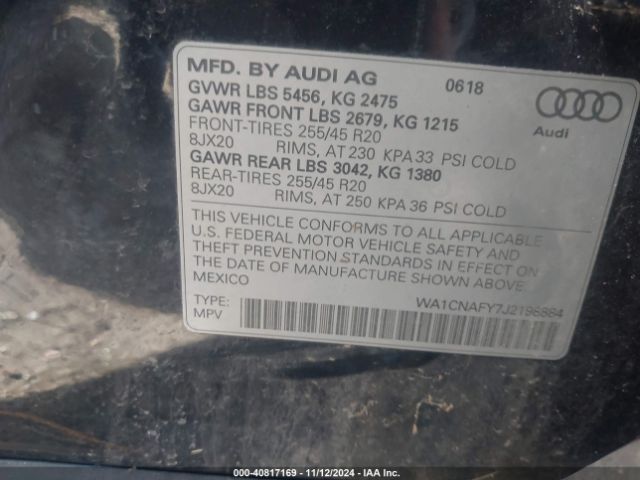 Photo 8 VIN: WA1CNAFY7J2198884 - AUDI Q5 