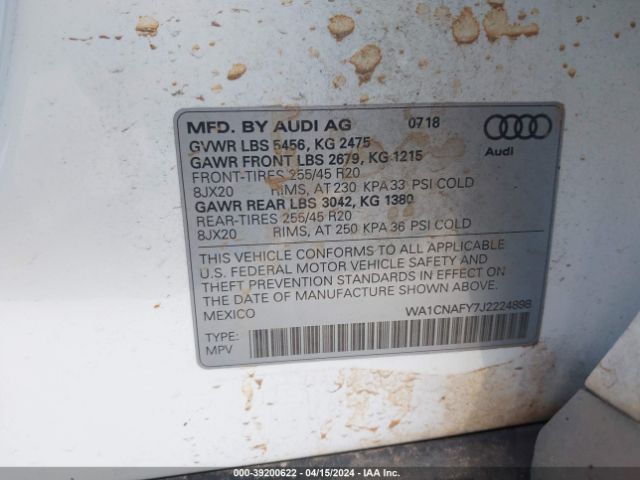 Photo 8 VIN: WA1CNAFY7J2224898 - AUDI Q5 