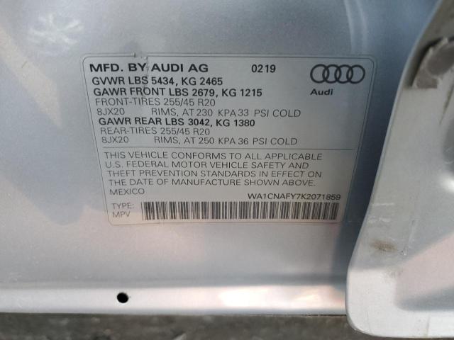 Photo 12 VIN: WA1CNAFY7K2071859 - AUDI Q5 PRESTIG 