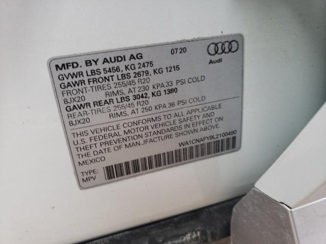 Photo 9 VIN: WA1CNAFY9L2100490 - AUDI Q5 PRESTIG 