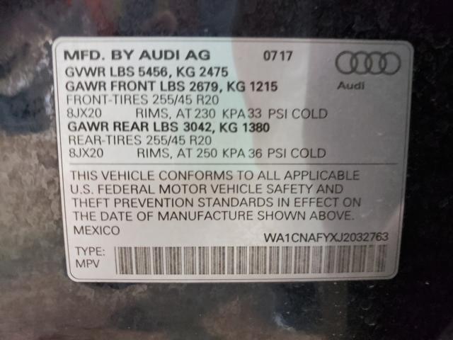 Photo 9 VIN: WA1CNAFYXJ2032763 - AUDI Q5 PRESTIG 