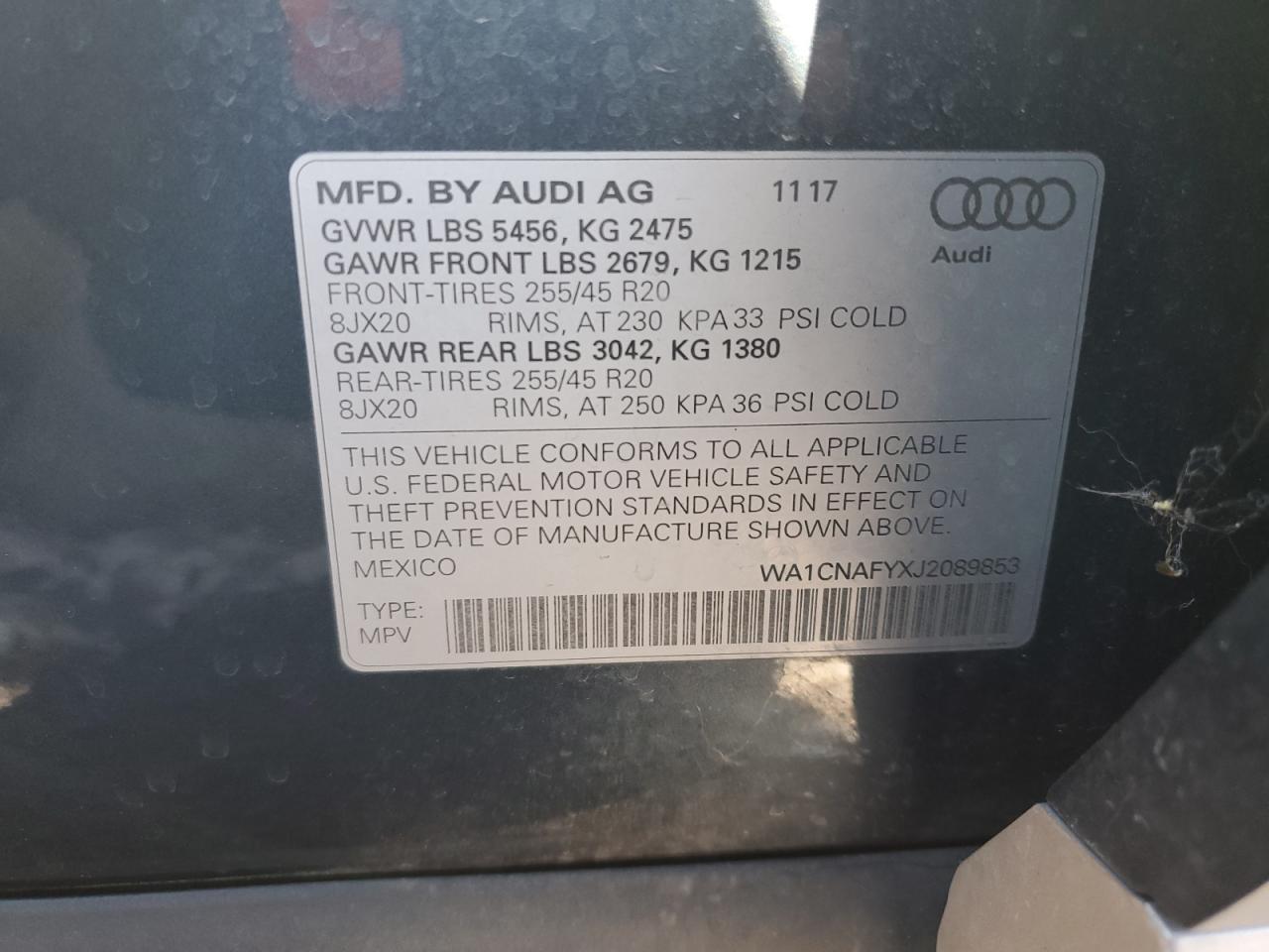 Photo 12 VIN: WA1CNAFYXJ2089853 - AUDI Q5 