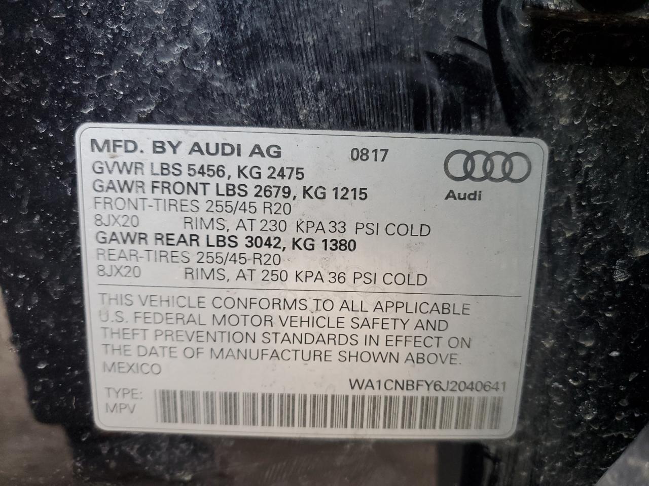 Photo 12 VIN: WA1CNBFY6J2040641 - AUDI Q5 