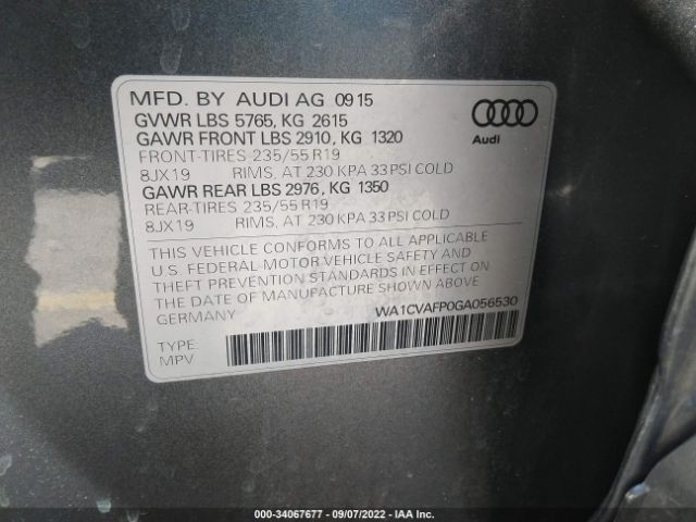 Photo 8 VIN: WA1CVAFP0GA056530 - AUDI Q5 