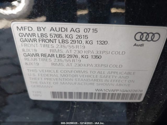 Photo 8 VIN: WA1CVAFP1GA022676 - AUDI Q5 