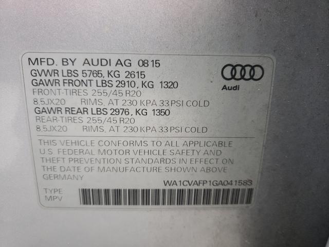 Photo 9 VIN: WA1CVAFP1GA041583 - AUDI Q5 