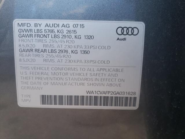 Photo 9 VIN: WA1CVAFP2GA031628 - AUDI Q5 TDI PRE 