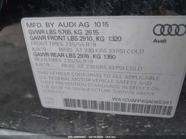 Photo 8 VIN: WA1CVAFP4GA065361 - AUDI Q5 