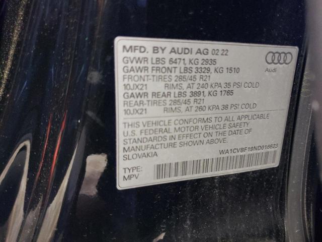 Photo 13 VIN: WA1CVBF19ND016623 - AUDI Q8 