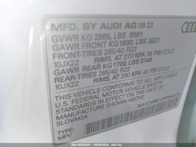 Photo 8 VIN: WA1CWBF12PD046370 - AUDI SQ8 