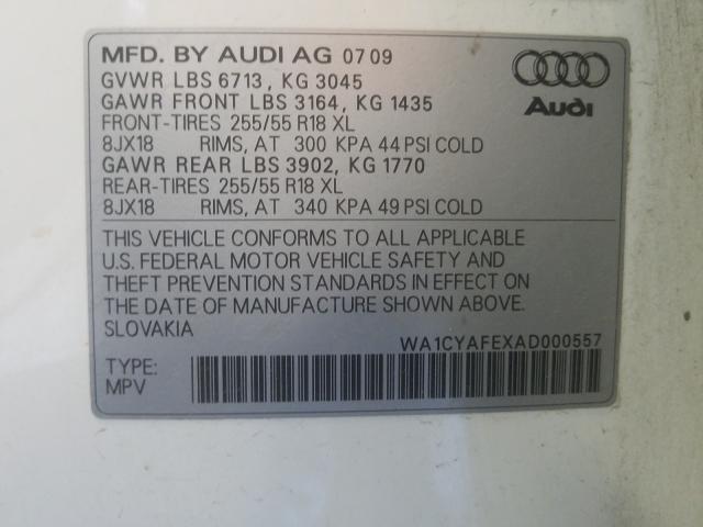 Photo 9 VIN: WA1CYAFEXAD000557 - AUDI Q7 PREMIUM 